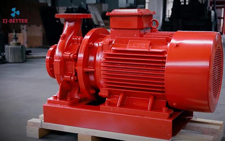 Horizontal end suction fire pump